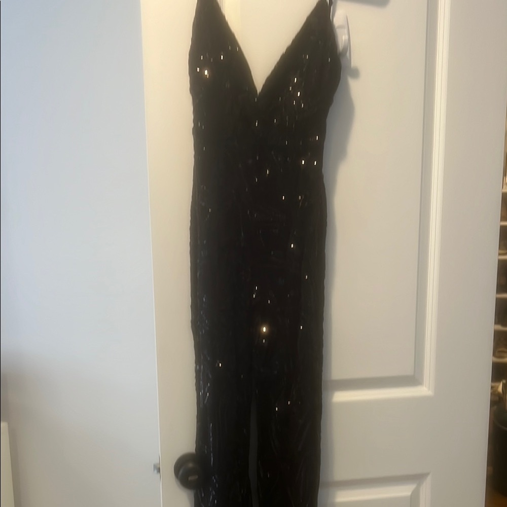Elegant Black Sequin Dress